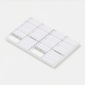 Unbefristete Woche 2 pro Seite Post-it Klebezettel (angewinkelt)