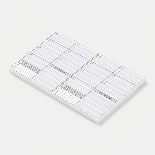 Unbefristete Woche 2 pro Seite Post-it Klebezettel (angewinkelt)