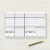 Unbefristete Woche 2 pro Seite Post-it Klebezettel (Auf Schreibtisch)