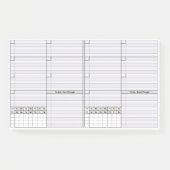 Unbefristete Woche 2 pro Seite Post-it Klebezettel (Vorderseite)