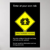 Unbefugtes Access Security Awareness Poster (Vorne)
