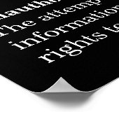 Unbefugtes Access Security Awareness Poster (Ecke)