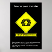 Unbefugtes Access Security Awareness Poster (Vorne)