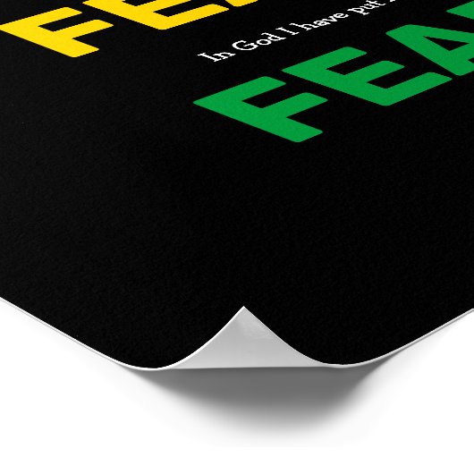 UNBEFÜRCHTETE, inspirierende Psalmen, DIE ICH NICH Poster (Ecke)