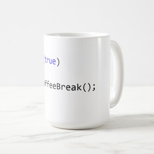 Unbegrenzte Kaffeepause-Schleife Kaffeetasse (VorderseiteRechts)