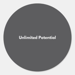 Unbegrenzte potenzielle inspirierende Motivation j Runder Aufkleber