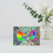 Unbegrenzte Regenbogen-Visitenkarte Visitenkarte (Stehend Vorderseite)