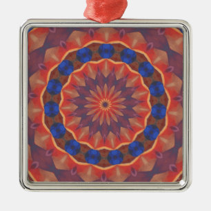 Unbegrenzter DiversitysMandala Silbernes Ornament