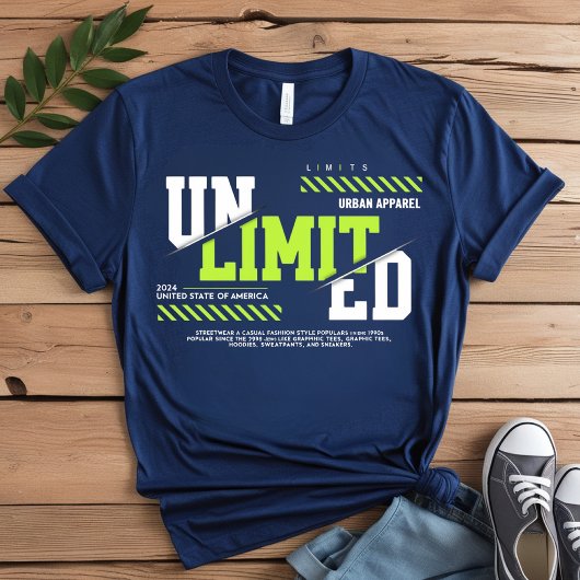 Unbegrenzter grafischer T - Shirt | Trendy Men's T