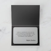 Unbegrenztes Loch-Interview danken Ihnen zu Dankeskarte (Innenseite)