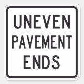 Unbegrenztes Pflaster endet Aufkleber (Vorderseite)