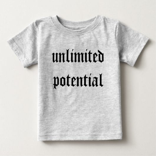unbegrenztes Potenzial Baby T-shirt (Vorderseite)