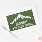 Unbehagen ist der Preis für die Aufnahme Rechteckiger Aufkleber (Umschlag)