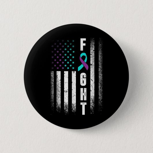 Unbehagen unter amerikanischer Flagge - Kampf gege Button (Vorderseite)
