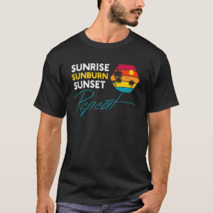 Unbehagen Zitat Sunrise Retro Sunset Wiederholung T-Shirt