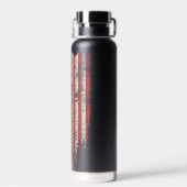 Unbehagliche amerikanische Flagge Wir Menschen Trinkflasche (Rückseite)