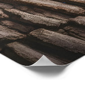 Unbehandelte natürliche Baumrinde Textur Poster (Ecke)