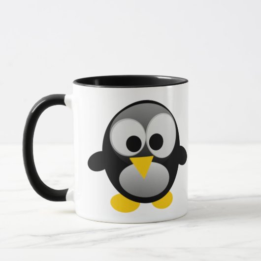 Unbeholfener Tux Pinguin Linuxs Tasse (Links)