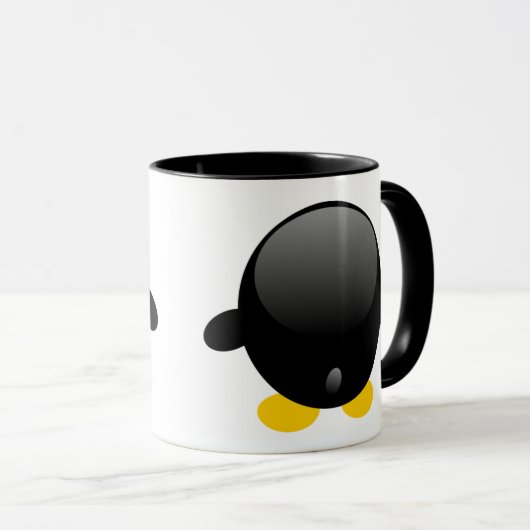 Unbeholfener Tux Pinguin Linuxs Tasse (VorderseiteRechts)