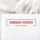 Unbekannt verzogen (Insitu)