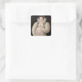 Unbekannte Lady, c.1595-1600 Quadratischer Aufkleber (Tasche)