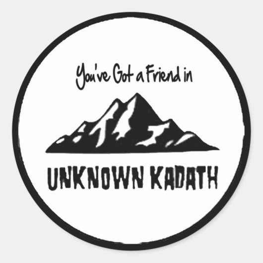 Unbekannter Kadath Runder Aufkleber (Vorderseite)