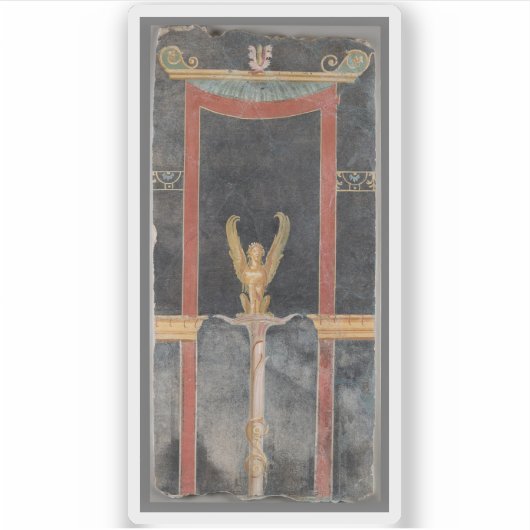 Unbekannter Maker - Sphinx auf schwarzem Grund Aufkleber (Vorderseite)