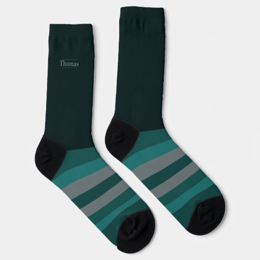 Unbekannter Mann heimlich Wild Grüner Kontrast Socken (Rechts)