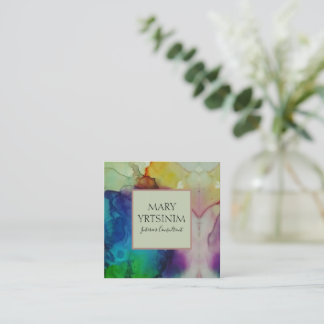 Unbekannter Platz Quadratische Visitenkarte