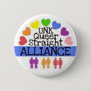 UNBEKANNTER queer gerader Bündnis-Knopf Button