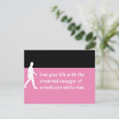 Unbekannter Swagger von mittelalterlichen weißen T Postkarte (Stehend Vorderseite)