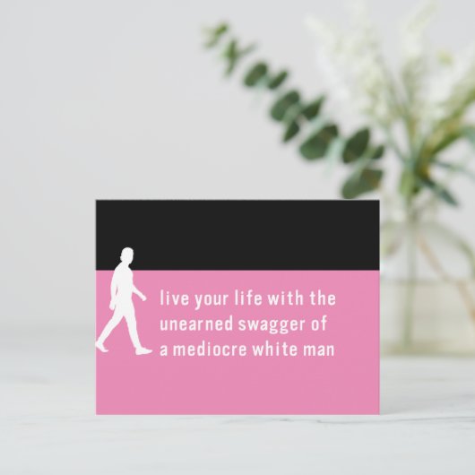 Unbekannter Swagger von mittelalterlichen weißen T Postkarte (Stehend Vorderseite)