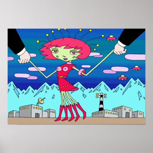 Unbekanntes Alien gefangen. Poster (Vorne)