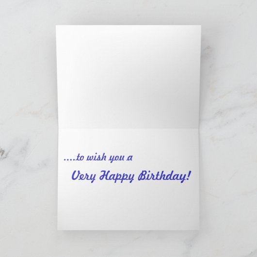 Unbekümmerte Geburtstags-Wünsche Karte (Innenseite)