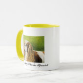 Unbekümmerte Königcharles Spaniel-Hundekunst-Tasse Tasse (Vorderseite Links)