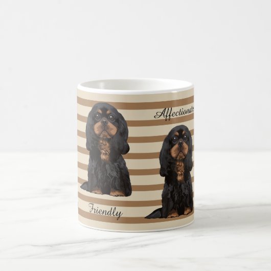 Unbekümmerte Königcharles Spaniel-illustrierte Kaffeetasse (Mittel)