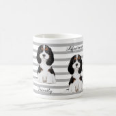 Unbekümmerte Königcharles Spaniel-illustrierte Kaffeetasse (Mittel)