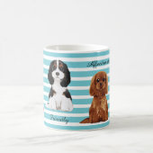 Unbekümmerte Königcharles Spaniel-illustrierte Kaffeetasse (Mittel)
