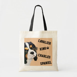 Unbekümmerte Königcharles Spaniel-illustrierte Tragetasche
