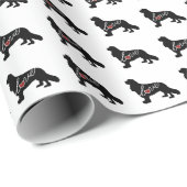 Unbekümmerte Königcharles Spaniel-Liebe Geschenkpapier (Rolleneckpunkt)