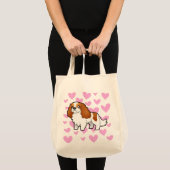 Unbekümmerte Königcharles Spaniel-Liebe Tragetasche (Vorderseite (Produkt))