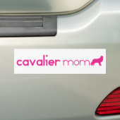 Unbekümmerte Königcharles Spaniel-Mama Autoaufkleber (Auf Auto)