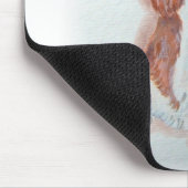 Unbekümmerte Königcharles Spaniel-Mausunterlage Mousepad (Ecke)