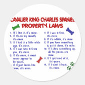 UNBEKÜMMERTE KÖNIGcharles SPANIEL Runder Aufkleber (Vorderseite)