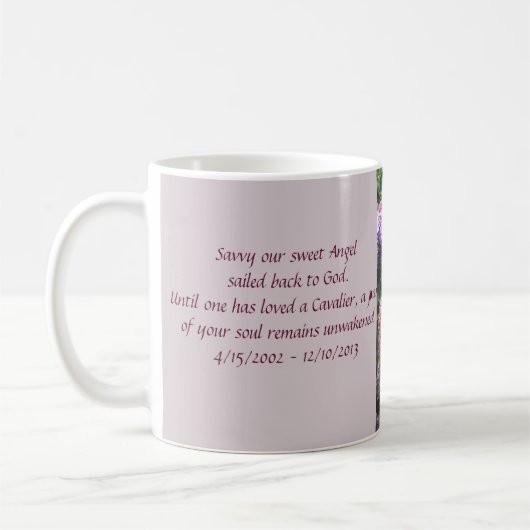 Unbekümmerte Königcharles Spaniel-Savvy Kaffeetasse (Links)