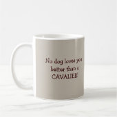 Unbekümmerte Königcharles Spaniel-Tasse Kaffeetasse (Links)