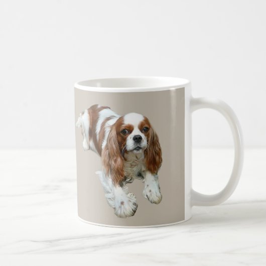 Unbekümmerte Königcharles Spaniel-Tasse Kaffeetasse (Rechts)