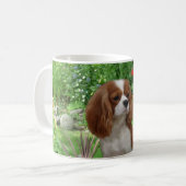 Unbekümmerte Königcharles Spaniel-Tasse Kaffeetasse (Vorderseite Links)