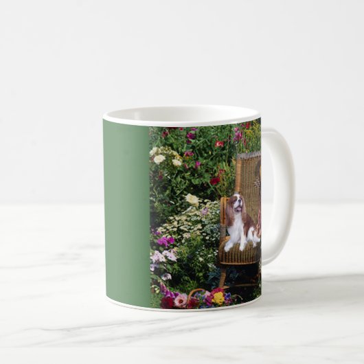 Unbekümmerte Königcharles Spaniel-Tasse Kaffeetasse (VorderseiteRechts)