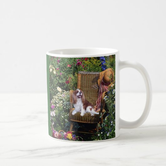 Unbekümmerte Königcharles Spaniel-Tasse Kaffeetasse (Rechts)